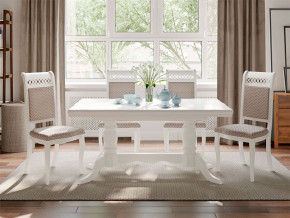 Обеденная группа стол Дижон и стулья Флоренция-1 4 шт белый в Арамиле - aramil.magazinmebel.ru | фото