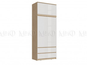 Шкаф 2-х створчатый комбинированный с антресолью 900 Челси Белый/сонома в Арамиле - aramil.magazinmebel.ru | фото