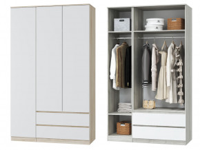 Шкаф для одежды трехдверный Лори дуб сонома, белый в Арамиле - aramil.magazinmebel.ru | фото