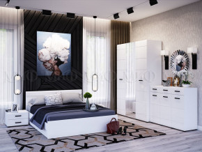 Спальня Нэнси New МДФ Белый глянец холодный, Белый в Арамиле - aramil.magazinmebel.ru | фото - изображение 1