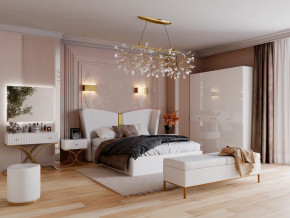 Спальня Рише белый глянец с перламутром в Арамиле - aramil.magazinmebel.ru | фото - изображение 1
