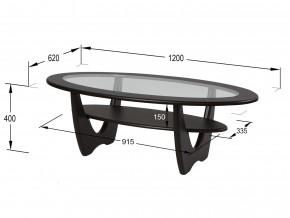 Стол журнальный Юпитер со стеклом СЖС-01 венге в Арамиле - aramil.magazinmebel.ru | фото - изображение 2