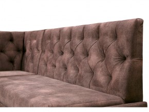 Угловой диван Призма каретная стяжка коричневый с коробами в Арамиле - aramil.magazinmebel.ru | фото - изображение 2