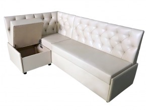 Угловой диван Призма со стяжками белый со спальным местом в Арамиле - aramil.magazinmebel.ru | фото - изображение 2