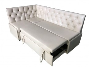 Угловой диван Призма со стяжками белый со спальным местом в Арамиле - aramil.magazinmebel.ru | фото - изображение 3