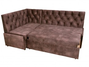 Угловой диван Призма со стяжкми коричневый со спальным местом в Арамиле - aramil.magazinmebel.ru | фото - изображение 4